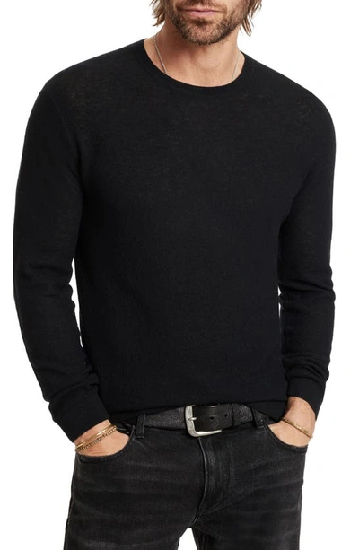 Shop John Varvatos Alessio Cashmere & Cotton Sweater In Black