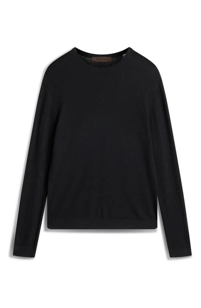 Shop John Varvatos Alessio Cashmere & Cotton Sweater In Black