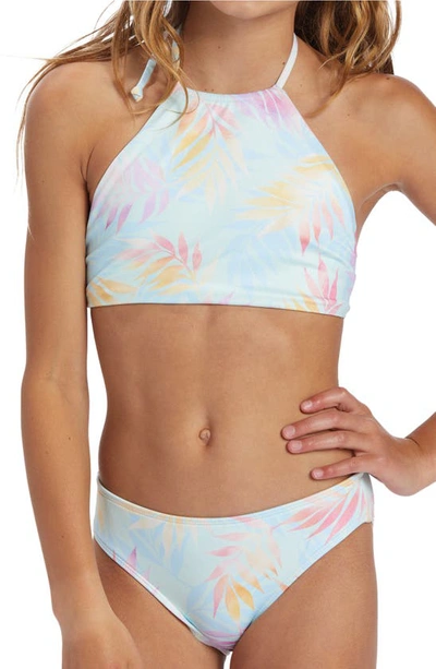 Shop Billabong Kids' Halter Sweet Tropic Halter Two-piece Swimsuit In Sweet Mint