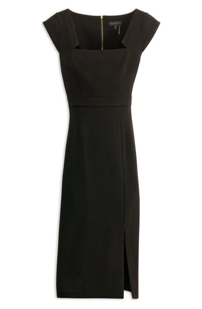 Shop Donna Karan Cap Sleeve Sheath Dress In Black