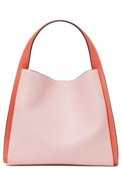 Shop Kate Spade Knott Large Colorblock Leather Handbag In Crepe Pink Multi