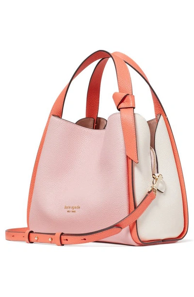 Shop Kate Spade Knott Large Colorblock Leather Handbag In Crepe Pink Multi