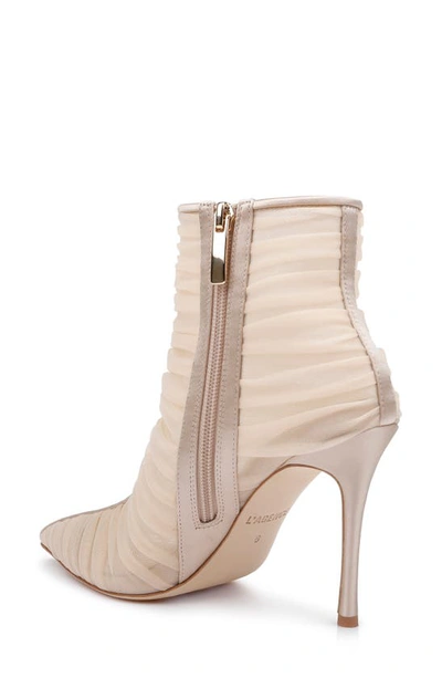 Shop L Agence Noemie Pointed Toe Bootie In Macaroon