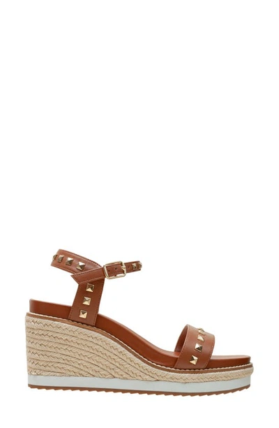 Linea Paolo Vichi Ankle Strap Espadrille Platform Wedge Sandal In Cognac