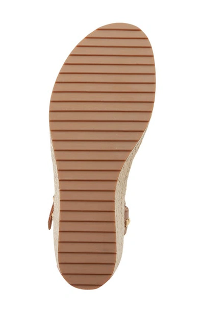 Linea Paolo Vichi Ankle Strap Espadrille Platform Wedge Sandal In Cognac