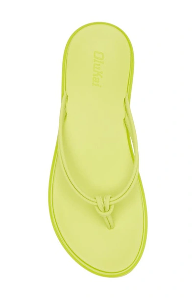 Olukai Aka Flip Flop In Citron / Citron