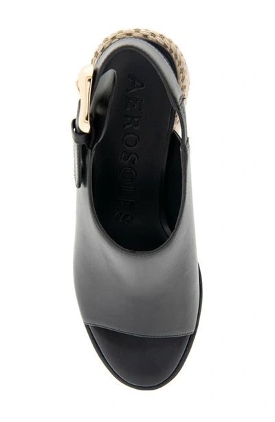 Shop Aerosoles Nora Slingback Sandal In Black Leather
