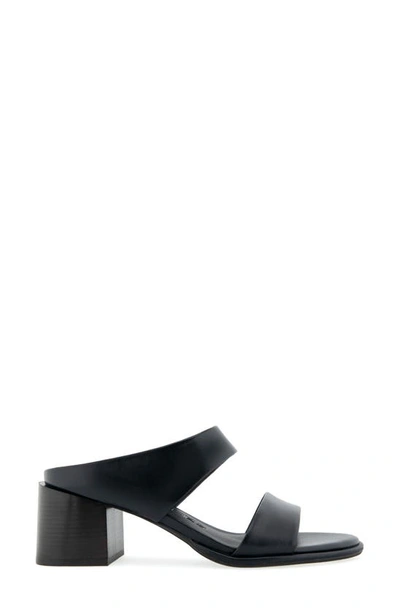 Shop Aerosoles Nika Slide Sandal In Black Leather