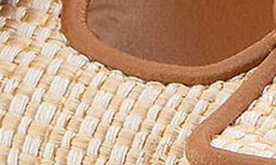 Shop Aerosoles Link Buckle Slide Sandal In Natural Raffia