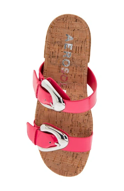 Shop Aerosoles Chance Platform Slide Sandal In Virtual Pink Patent