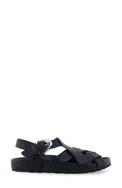 Shop Aerosoles Leon Sandal In Black Leather
