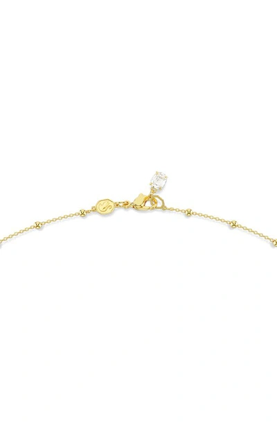 Shop Swarovski Imber Long Crystal Station Necklace In Gold