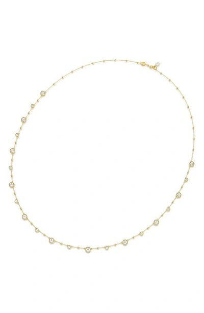 Shop Swarovski Imber Long Crystal Station Necklace In Gold