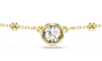 Shop Swarovski Imber Long Crystal Station Necklace In Gold