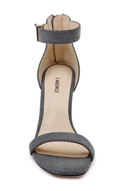 Shop L Agence L'agence Thea Ankle Strap Sandal In Grey