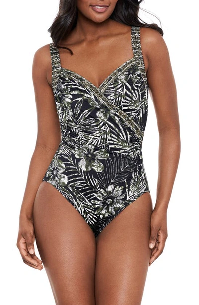 Shop Miraclesuit ® Zahara Sanibel Underwire One-piece Swimsuit In Black Assorted