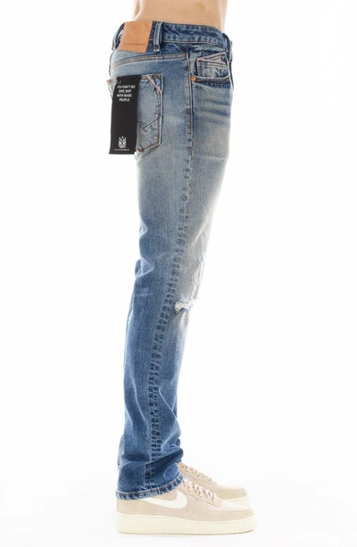 Shop Cult Of Individuality Greaser Distressed Straight Leg Jeans In Heath