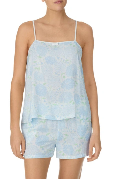 Shop Kate Spade Print Short Pajamas In Blue Floral Print