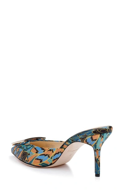 Shop L Agence Charlene Buckle Mule In Parrot Feather