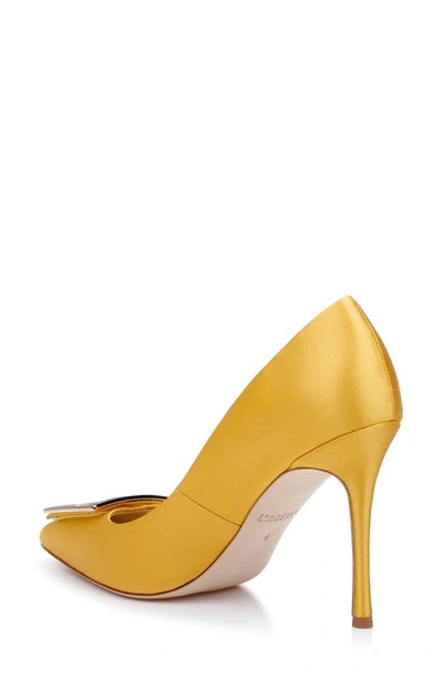 Shop L Agence Elea Buckle Pump In Citrine