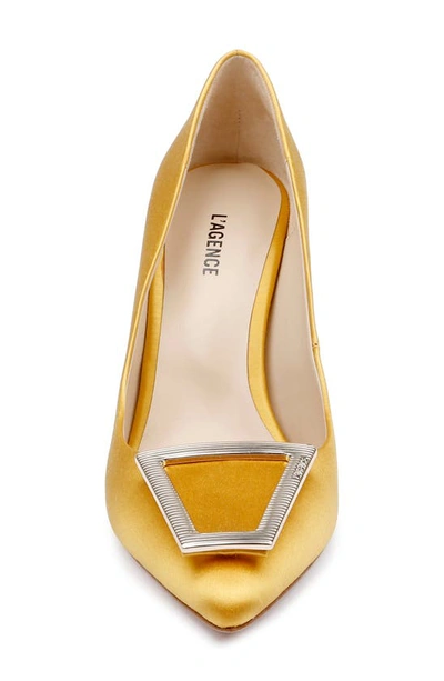 Shop L Agence Elea Buckle Pump In Citrine