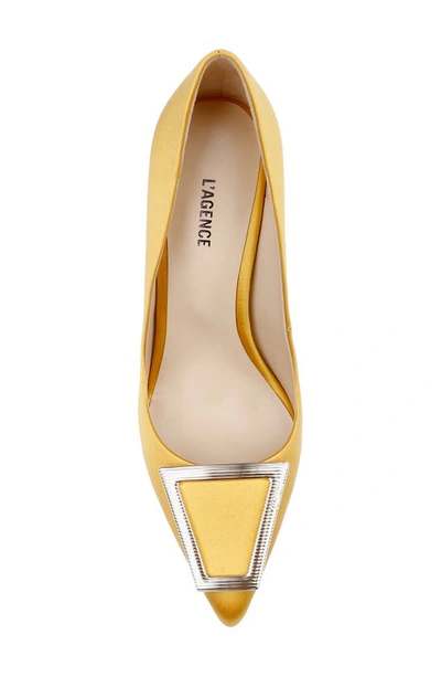 Shop L Agence Elea Buckle Pump In Citrine