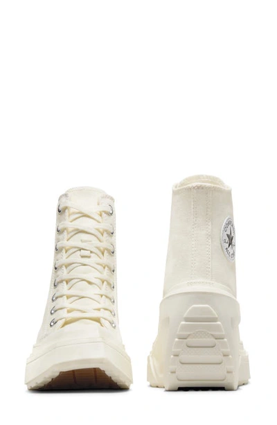 Converse Chuck 70 De Luxe High Top Wedge Sneaker In Egret/ Black/ White