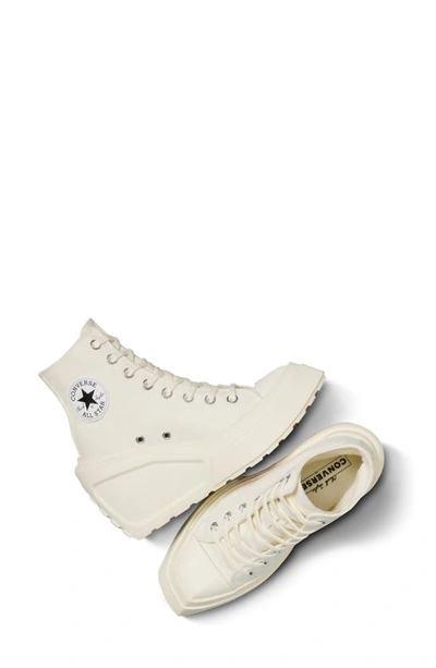 Shop Converse Chuck 70 De Luxe High Top Wedge Sneaker In Egret/ Black/ White
