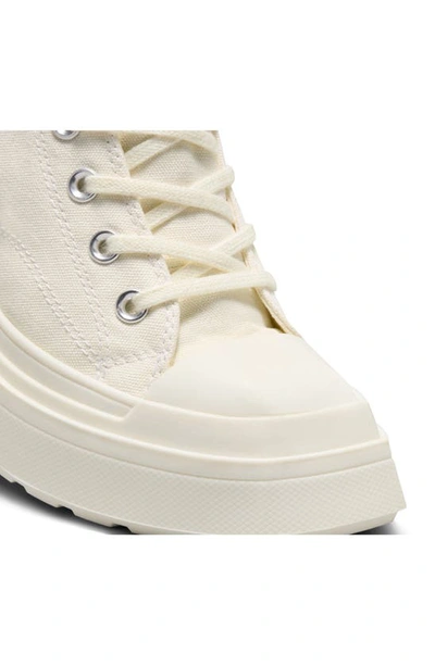 Converse Chuck 70 De Luxe High Top Wedge Sneaker In Egret/ Black/ White