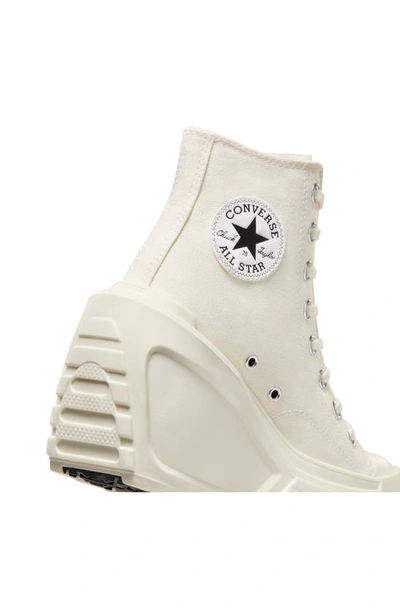 Converse Chuck 70 De Luxe High Top Wedge Sneaker In Egret/ Black/ White
