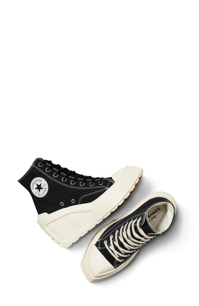 Shop Converse Chuck 70 De Luxe High Top Wedge Sneaker In Black/ Black/ Egret