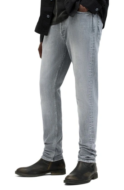 Shop Allsaints Cigarette Skinny Fit Jeans In Grey