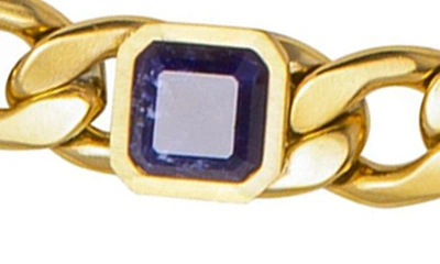 St. Moran Geo Street Stone Station Curb Chain Necklace In Multi