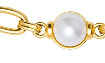 St. Moran Freshwater Pearl Station Y-necklace In White