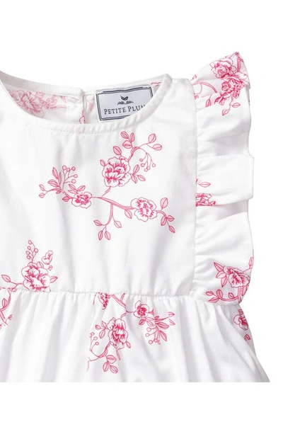 Petite Plume English Rose Ruffle Romper In White