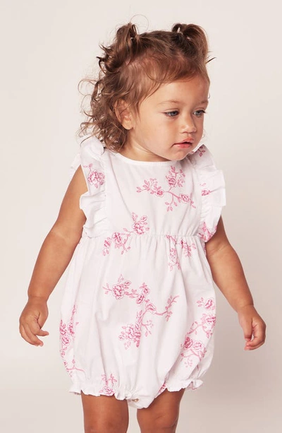 Petite Plume English Rose Ruffle Romper In White