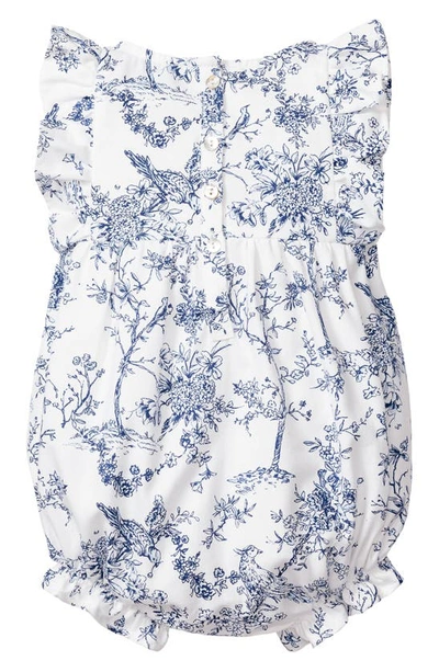 Petite Plume Baby Girl's Timeless Toile Floral Ruffled Bubble Romper In White