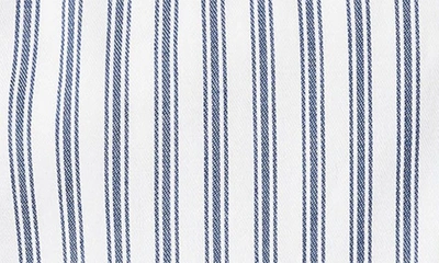 Shop Petite Plume Ruffle Trim Cotton Blend One-piece Pajamas In Navy