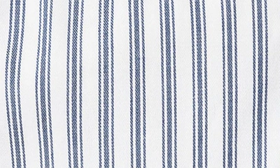 Petite Plume Ruffle Trim Cotton Blend One-piece Pajamas In Navy