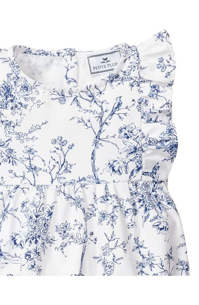 Petite Plume Baby Girl's Timeless Toile Floral Ruffled Bubble Romper In White