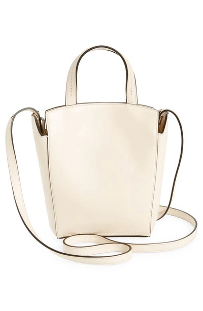 Shop Mulberry Mini Clovelly Leather Tote In Eggshell