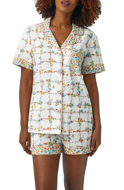 Shop Bedhead Pajamas Floral Organic Cotton Short Pajamas In Spring Vines