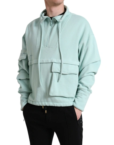 Shop Dolce & Gabbana Chic Mint Green Pullover Men's Sweater