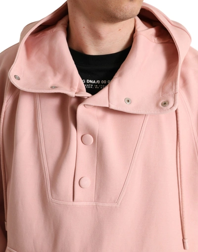 Shop Dolce & Gabbana Elegant Pink Pullover Sweater With Men's Hood