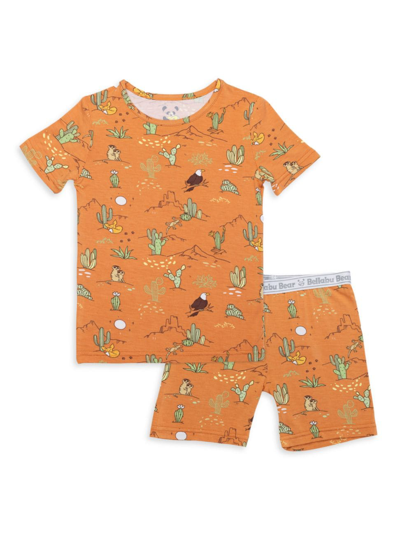 Shop Bellabu Bear Baby's, Little Kid's & Kid's Desert Graphic T-shirt & Shorts Set In Neutral