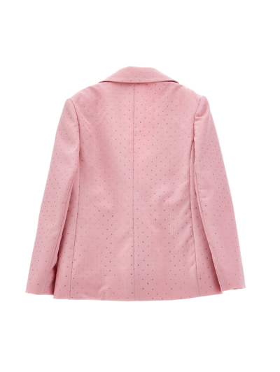 Monnalisa Viscose Blazer With Rhinestones In Rosa Fairy Tale
