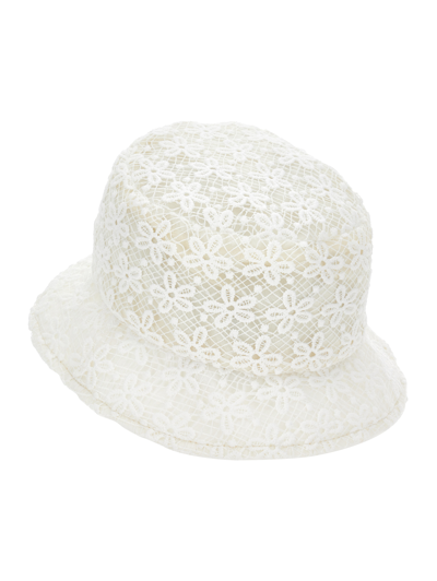 Monnalisa Macramé Lace Cap In Cream