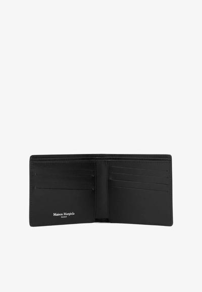 Shop Maison Margiela Bi-fold Leather Wallet In Black