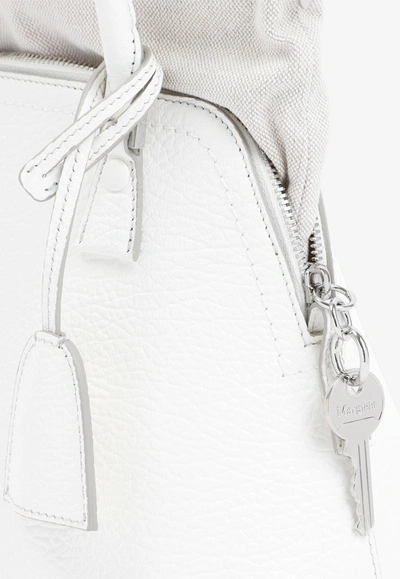 Shop Maison Margiela 5ac Mini Bag In Leather In White