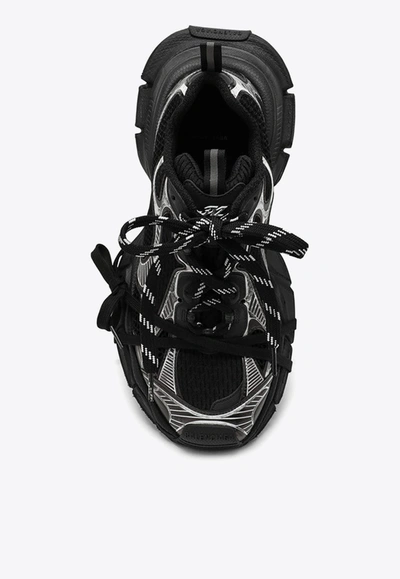 Shop Balenciaga 3xl Logo-embossed Low-top Sneakers In Black